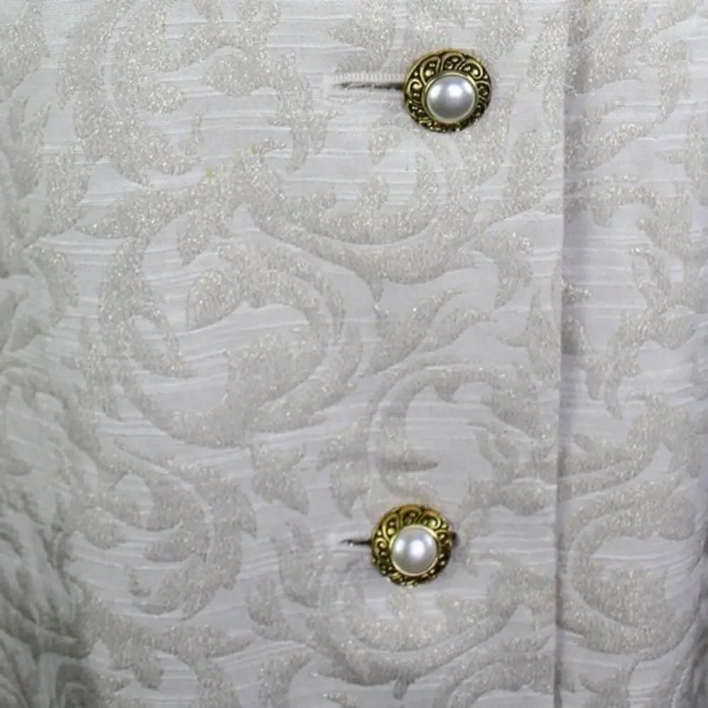 Emma James Brocade Jacket White Silver Bell Sleeves Fairy Soft Girl 10